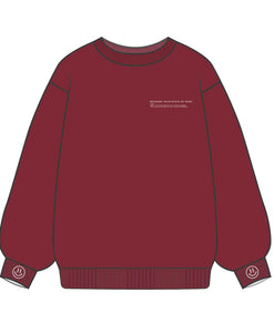 Mock Neck Crew Maroon