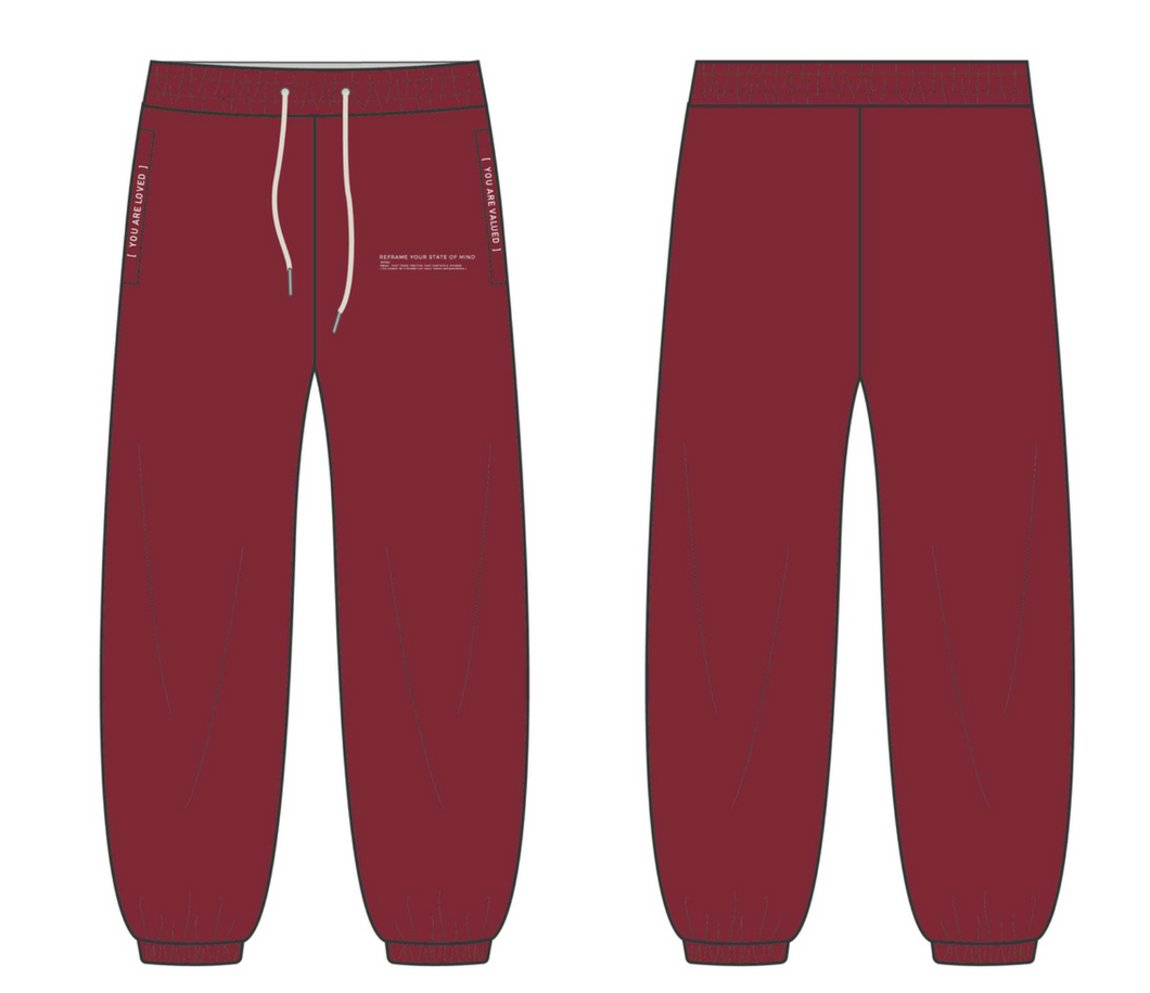 sweatpants maroon