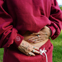 Load image into Gallery viewer, Mock Neck Crew Maroon
